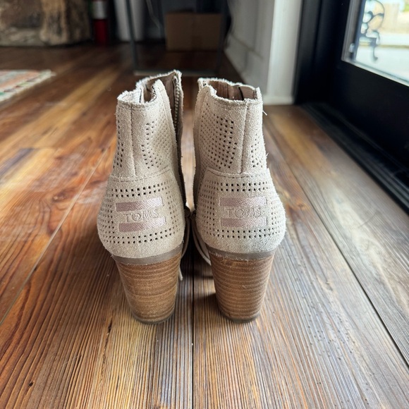 Toms Beige Nude Majorca Open Toe Ankle Booties - Picture 3 of 6